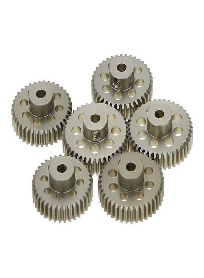 KingVal Replacement 6PCS 48DP 3.175mm 36T 37T 38T 39T 40T 41T Aluminium Pinion Motor Gear Combo Compatible with 1/10 RC Car Brushed Brushless Motor - Image 2